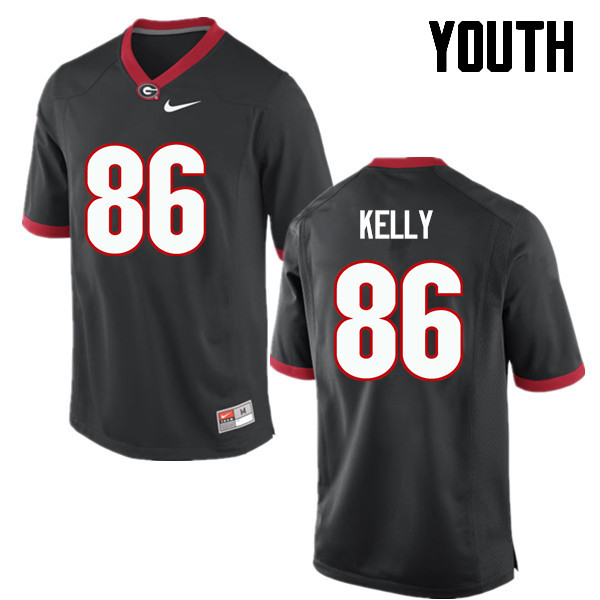 Georgia Bulldogs Youth Davis Kelly #86 Black Stitched College UGA Football Jersey 23LO014BD